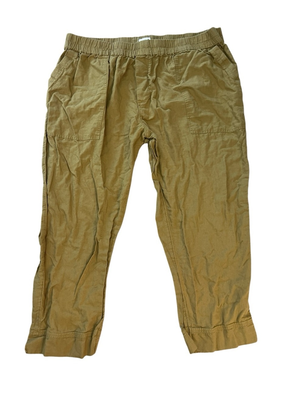 PACT Women’s Lightweight Yellow Organic Cotton & Hemp Pants Granola Size XXL